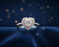 Blushing Heart – 1.5ct Moissanite Ring