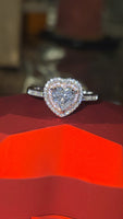 Blushing Heart – 1.5ct Moissanite Ring