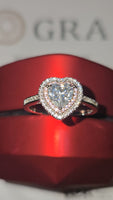 Blushing Heart – 1.5ct Moissanite Ring