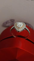 Blushing Heart – 1.5ct Moissanite Ring