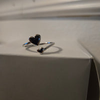 Heart to Heart – Open Bypass Silver Ring