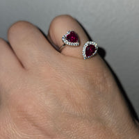 Mystic Duo – 6mm CZ Heart & Drop Ring