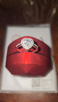Blushing Heart – 1.5ct Moissanite Ring