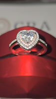 Blushing Heart – 1.5ct Moissanite Ring