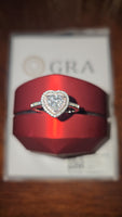 Blushing Heart – 1.5ct Moissanite Ring