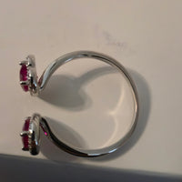 Mystic Duo – 6mm CZ Heart & Drop Ring