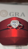 Blushing Heart – 1.5ct Moissanite Ring