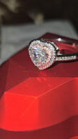 Blushing Heart – 1.5ct Moissanite Ring
