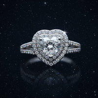 Timeless Embrace – 1.5ct Halo Heart Ring